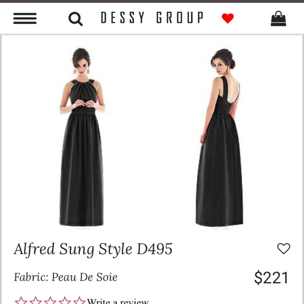 Black bridesmaid dress